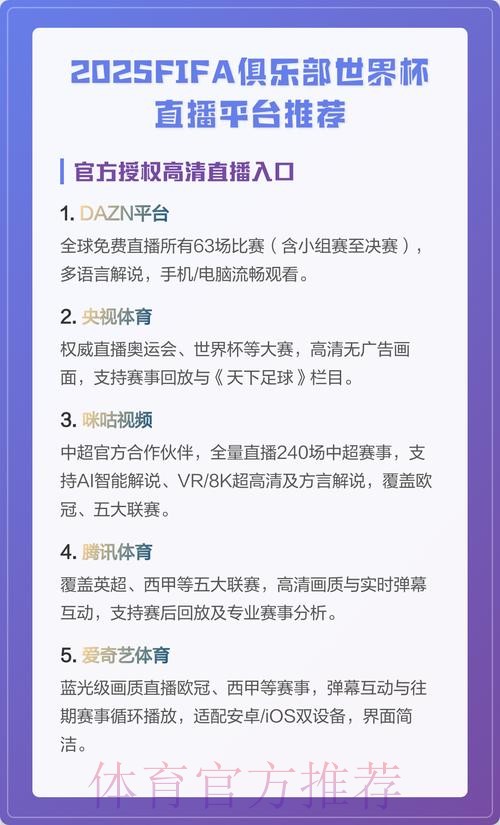 推荐免费看世界杯直播的平台